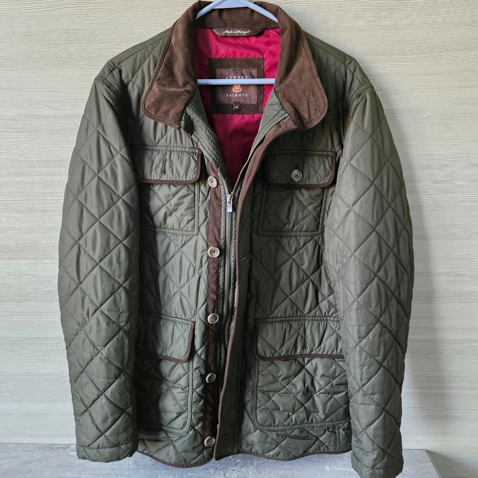 Abrigo Robert Talbott Willow Creek Acolchado Tareas Bar Oliva Abrigo Premium Talla M Difícil de Encontrar Foto 1 de 4