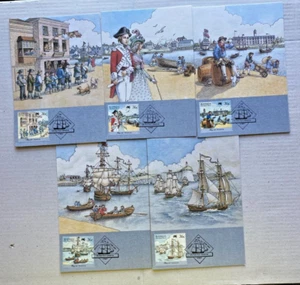 1987 The First Fleet: Departure - Maxi Cards (5) - Foto 1 di 1