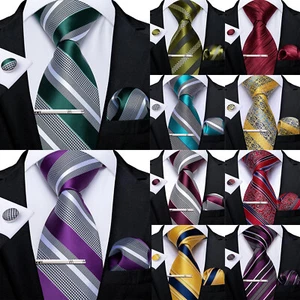 Mens Silk Tie Paisley Floral Solid Necktie Classic Wedding Party Formal Ties 4pc - Picture 1 of 262