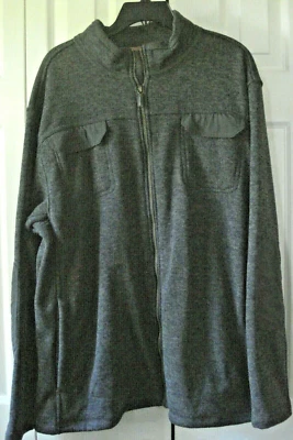Mens Sweater Fleece Jacket Gray Heather Size Large  Outdoor Life NWT - Image 1 of 2