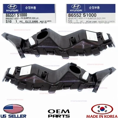 Soportes de parachoques delanteros genuinos retenedor derecho + izquierdo 2 piezas ⭐OEM⭐ SANTA FE 2019-20 Foto 1 de 4