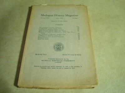 Michigan History Magazine - Vol. VIII, July 1924, Number 3 - Image 1 of 4