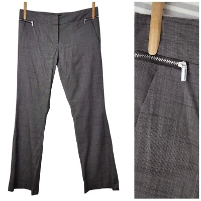 7th Avenue Dress Pants Size 4 32" Waist Wide Leg Tweed Brown Low Rise Career - Image 1 of 4