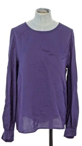 Velvet Graham Spencer Blouse Purple Shirt Long Sleeve Round Neck size M - Picture 1 of 10