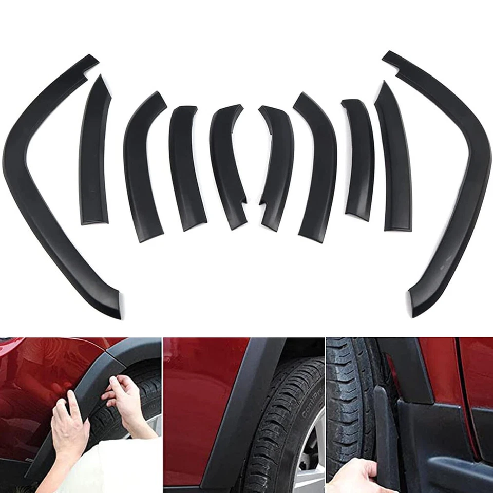 10Pcs/Set Front & Rear Wheels Fender Flares Cover Fit For 2011-2018 Jeep Compass — 第 1/4 张图片