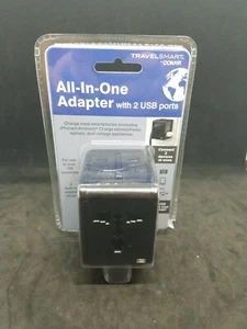 NEW Travel Smart All in One Adapter - Black - Picture 1 of 4