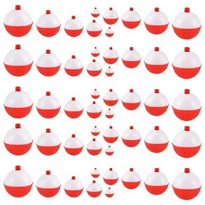 Fishing Bobbers 30Pcs-50Pcs/Lot Hard ABS Fishing Floats Set Snap on Float Red... - Picture 1 of 7