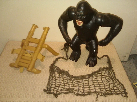 Mattel Big Jim Gorilla with Net Launcher and Net Cover