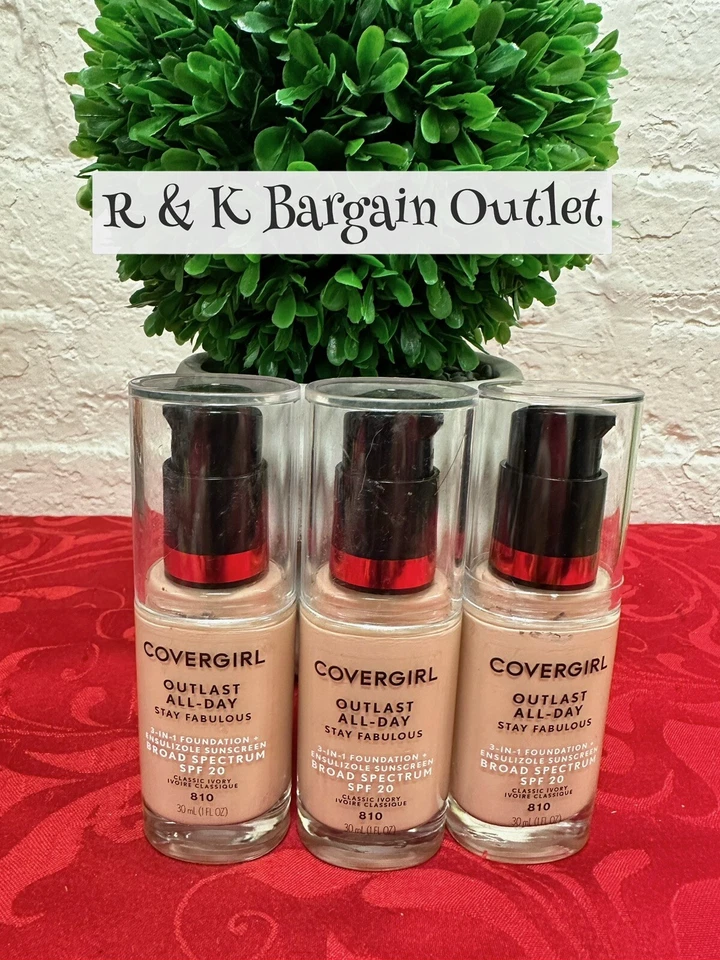 CoverGirl Outlast Stay Fabulous 3in1 Foundation 810 Classic Ivory 1oz Ea 3pcs  - Image 1 of 1