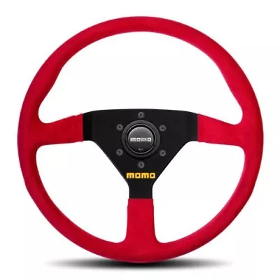 OEM Momo Lenkrad Mod.78 350mm rot Wildleder Modell 78 M-64 - Bild 1 von 2