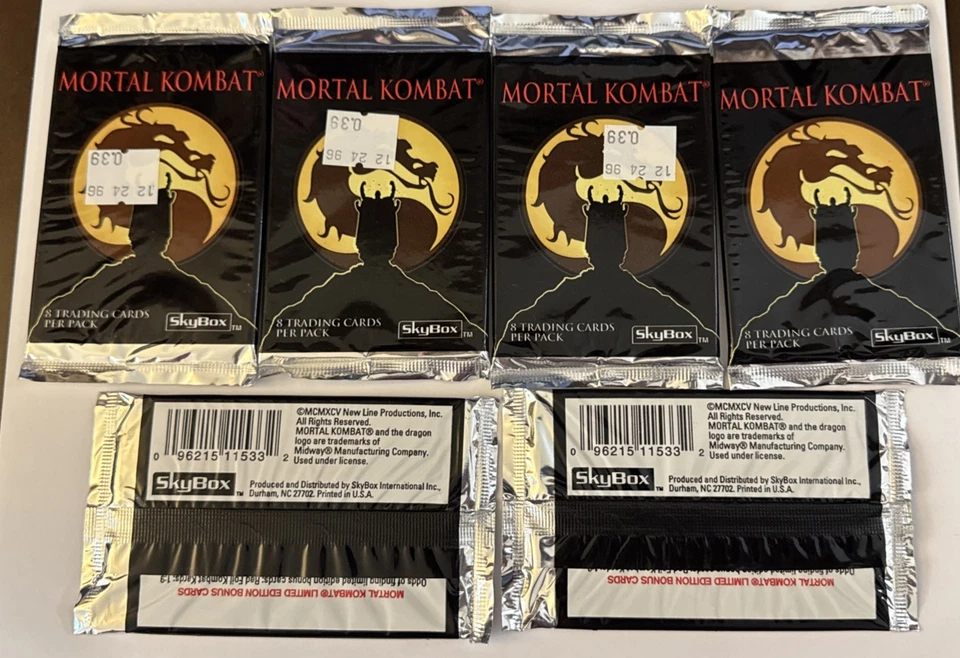 1995 SkyBox Mortal Kombat Movie Trading Card Factory Booster Pack