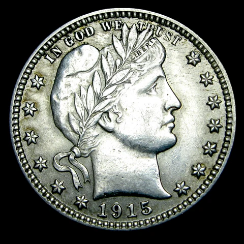 1915-D Barber Quarter Silver ----  Gem BU Details Coin ---- #IK226 Cover