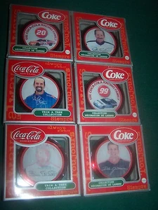 COKE COCA COLA RACING FAMILY 2000 6-TEILIGES ORNAMENT SET NASCAR HOLOGRAMM - Bild 1 von 4