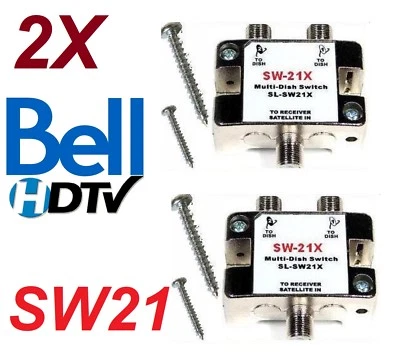 2X SW21 MULTI-SWITCH /DISH NETWORK BELL SW-21 LNB VU 82 91 110 119 HD - Image 1 of 2