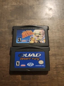 Nintendo Game Boy Advance GBA 2 Game Lot - Chicken Little Quad Desert Fury Works - Picture 1 of 2