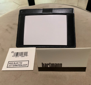 Hartmann Black Leather Executive Writing Notepad Size 4"x5.5"   New