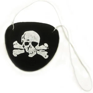 Pirate Birthday Party Skull & Crossbones Felt Eye Patch Pirates Loot Pack of 10 - Picture 1 of 6