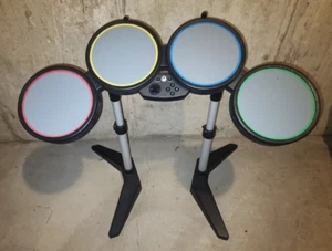 Nintendo Wii Rock Band Harmonix kabelgebundenes Drumset ohne Pedal schwarz - Bild 1 von 7