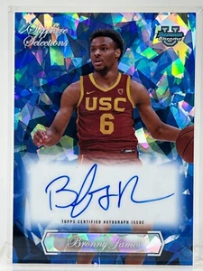 Bronny James 2023-24 Bowman Chrome U Sapphire Selections On Card Auto  3/50 USC - Picture 1 of 2