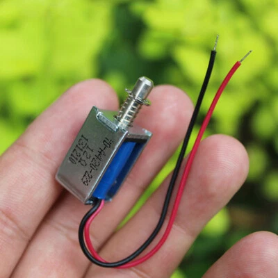 DC 6V-12V Mini Suction Electromagnet Spring Push Pull Type Rod Solenoid Magnets - Image 1 of 4