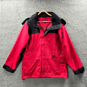 Huski Explorer Mens Waterproof Jacket Size S Red Black Hooded - Picture 1 of 14