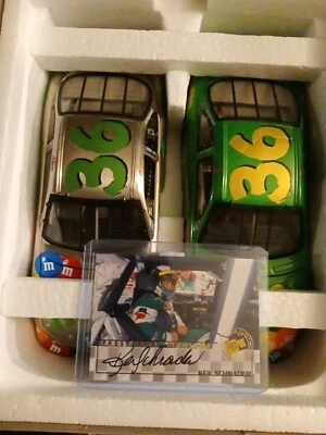 2000 Ken Schrader Brookfield 124 Brushed Metal M&Ms Autographed Card 1 Of 2000  - Image 1 of 4