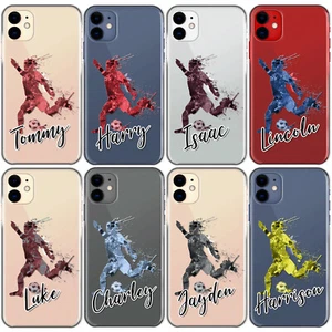 Personalised Phone Case for Samsung Note20/9/J Initial Football Clear Hard Cover - Picture 1 of 20