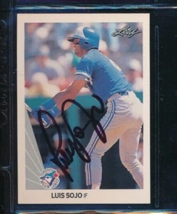 1990 Leaf #291 Luis Sojo Rookie signed auto autograph super tough swsw6 - Picture 1 of 2