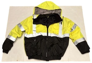Wild Wear High Vis Reflective Coat Full Zip Size XL Police Fire EMS Construction - Picture 1 of 7