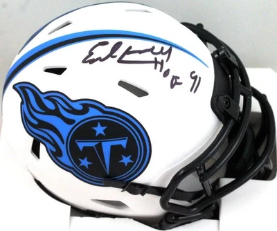 Earl Campbell Signed Tennessee Titans Lunar Speed Mini Helmet HOF- JSA W *Black - Image 1 of 4