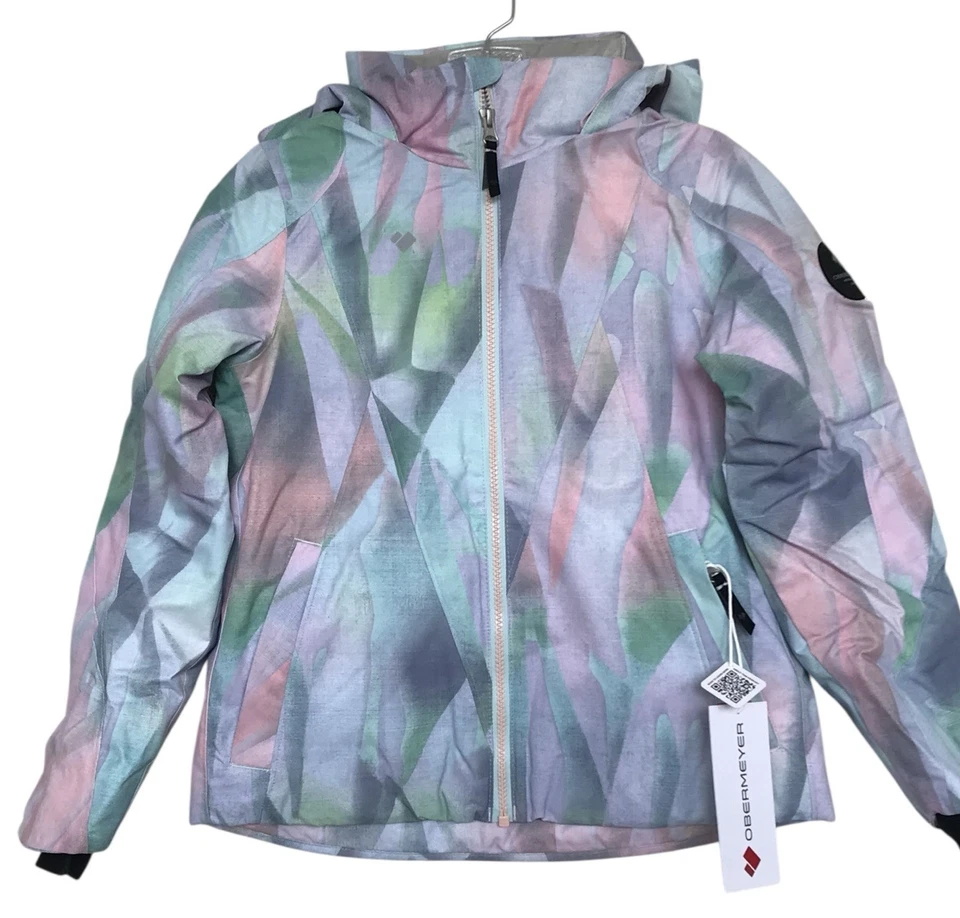 Obermeyer Ski Jacket Coat Girls Size Small 8 Teen Rylee Pink Purple Green Snow - Image 1 of 4