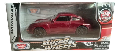 Modellino auto MotorMax Porsche 911 Carrera rosso scala 1:43 pressofuso da... - Immagine 1 di 2