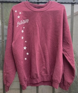 Taylor Swift Stars Around My Scars Crewneck Sweatshirt Maroon Folklore Album L - Picture 1 of 5