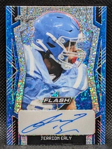 2022 Leaf Flash Portrait Blue Metalized Sparkles 25/25 Jerrion Ealy Rookie Auto - Picture 1 of 2