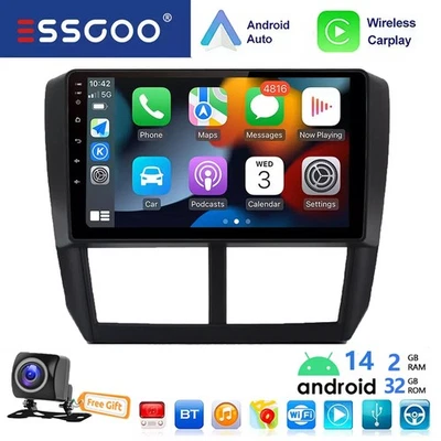 Radio estéreo de coche Android 13 Apple CarPlay para Subaru Forester Impreza 2008-2012 Foto 1 de 4