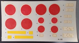 Revell | No. H-105 | 1:72 Nakajima J1N1-S Gekko Decals - Picture 1 of 1