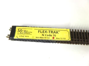Micro Engineering 12-122 N Scale Code 70 36" Weathered Flex-Trak 6-Pack - Picture 1 of 2
