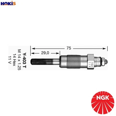 4x GLOW PLUG 6140 FOR FORD NISSAN TRADE/Van/Platform/Chassis TERRANO/�/II 2.7L - Image 1 of 4