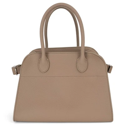 Bolso de Mano 72400 Auténtico THE ROW Cuero Beige Taupe Oscuro SOFT MARGAUX 10 Foto 1 de 4