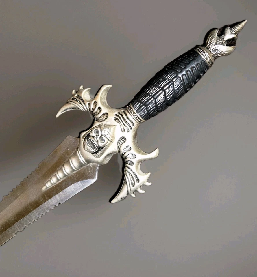 Skull Dagger Décor Medieval Fantasy Kershaw Display 19" Stainless Steel Knife - Image 1 of 4