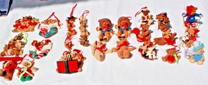 Kurt S. Adler Christmas Ornaments Teddy Bear Lot Of 22 - Picture 1 of 24