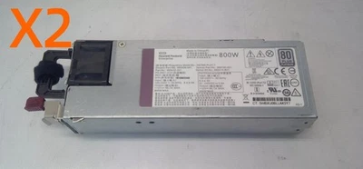 LOTE DE 2 HP 800W FUENTE DE ALIMENTACIÓN HP HSTNS-PL41-1 HSTNS-PC41-1 HSTNS-PD41-1 866730-001 Foto 1 de 4