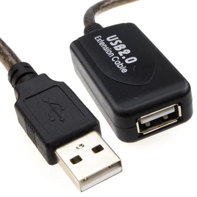 USB Hi-Speed Active Repeater Extension Cable A Plug to A Socket Long Lead 5m/10m - Image 1 of 4