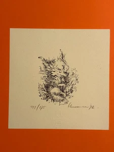 HAUSMAN EX LIBRIS SIGNE SERIGRAPHIE CARTE DE VOEUX BEDERAPAGE NEUF - Foto 1 di 2