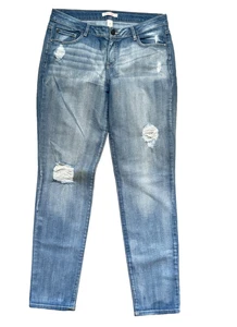 REFUGE GERADES BEIN STRETCH DISTRESSED HELLBLAU DENIM JEANS DAMEN GRÖSSE 12 - Bild 1 von 9