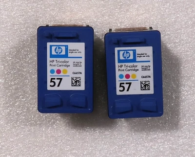 Two (2) HP Ink Cartridges 57 Black C6657A - Image 1 of 4