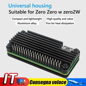 Custodia per Raspberry Pi Zero/Zero W/Zero 2W (V1-Black Shell-Black Pin Header) - Photo 1/10