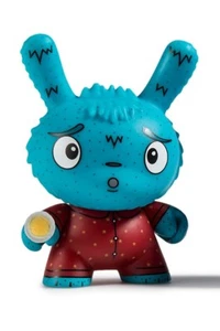kidrobot The Bots Scared Silly Dunny Vinyl Mini Figure - Arya Afraid of the Dark - Picture 1 of 3