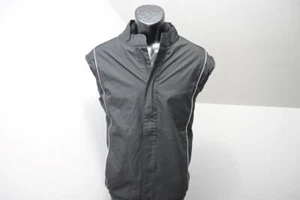 Galway Bay Golf Windbreaker Vest Jacket Full Zip Black Mens Size Medium - Picture 1 of 9