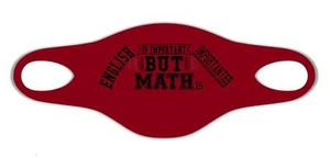 L'anglais Est Important Mais Les Math Sont Respirer Masques De Protection - Foto 1 di 1